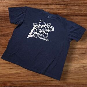 Amoeba Music Hollywood Blue Graphic Tee Shirt